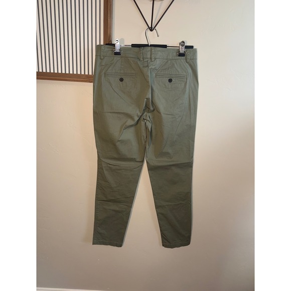 Vince Olive Green Slim Tapered Chino Pants Womens Size 8 Stretch Cotton Trousers - Picture 2 of 8